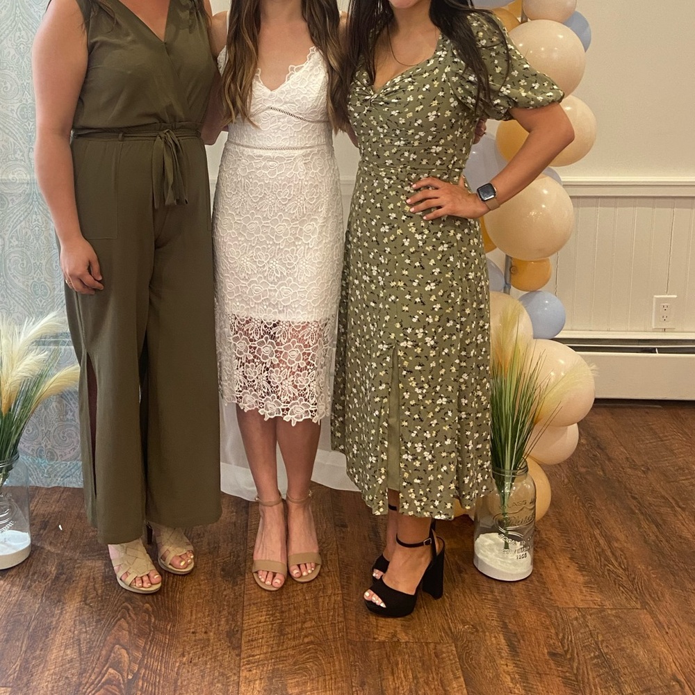 ASTR, The Label, Sage Floral Dress, Green Floral, Size Medium